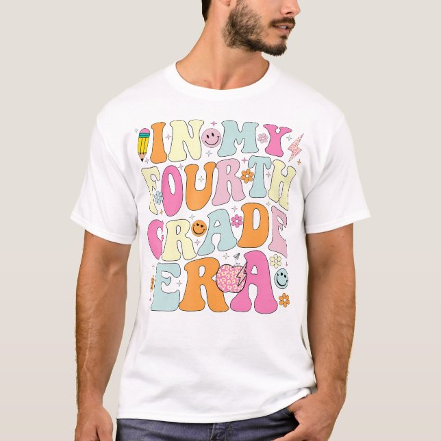 T-shirt En ma quatrième année de 4e année enseignante (Devant)