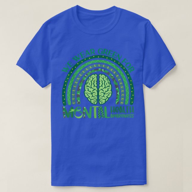 T-shirt En Mai, Nous Portons Vert Sensibilisation À La San (Design devant)