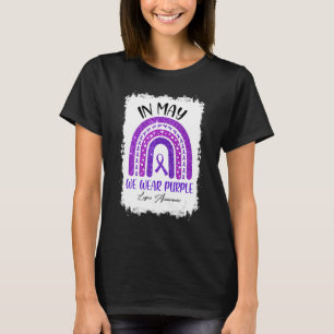 T-shirt En Mai, Nous Portons Violet Lupus Mois de sensibil