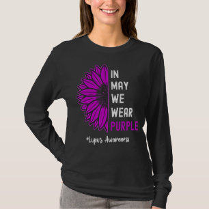 T-shirt En Mai Nous Portons Violet Lupus Mois de sensibili