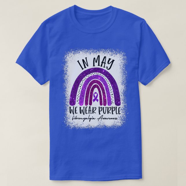 T-shirt En Mai, Nous Portons Violet Ribbon Fibromyalgie La (Design devant)
