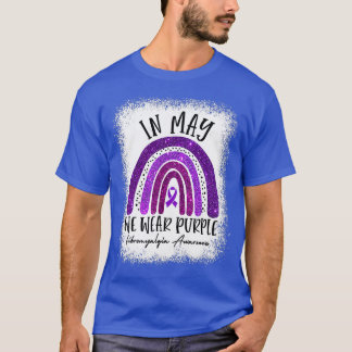 T-shirt En Mai, Nous Portons Violet Ribbon Fibromyalgie La