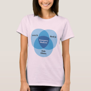 T-shirt en médecine d'urgence : Diagramme bleu de 