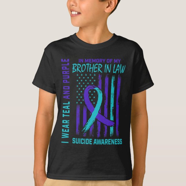 T-shirt En Mémoire De Frère En Droit Suicide Sensibilisati (Devant)