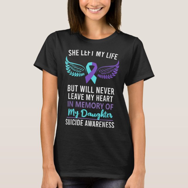 T-shirt En Mémoire De La Prévention Du Suicide De Fille (Devant)