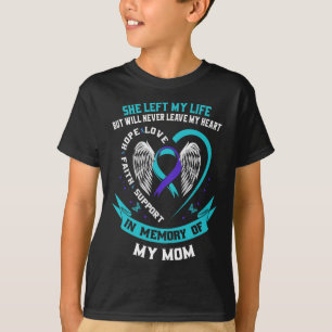 T-shirt En mémoire de ma mère Perte de mère Suicide