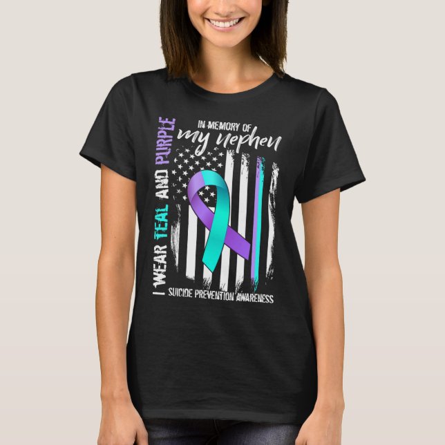 T-shirt En Mémoire De Ma Prévention Du Suicide Nephew (Devant)