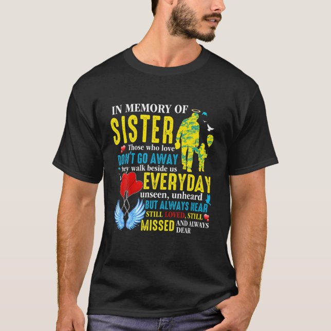 T-shirt En Mémoire De Soeur Au Ciel, Ma Soeur Ma Guardi (Devant)
