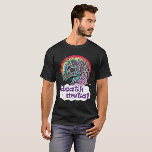 T-SHIRT en métal de la mort de licorne de zombi