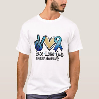 T-shirt En Novembre Nous Portons Bleu Papillons Diabète Aw