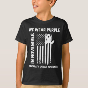 T-shirt En Novembre Nous Portons Violet Cancer Pancréatiqu