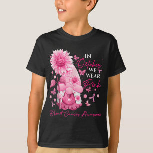 T-shirt En Octobre Nous Portons Des Gnomes Rose Gnome Canc