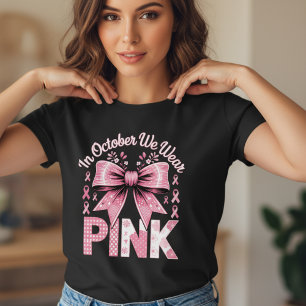 T-shirt  En Octobre Nous Portons du Rose pour la Sensibili