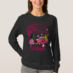 T-shirt En Octobre Nous Portons Gnome Rose Camion Cancer D