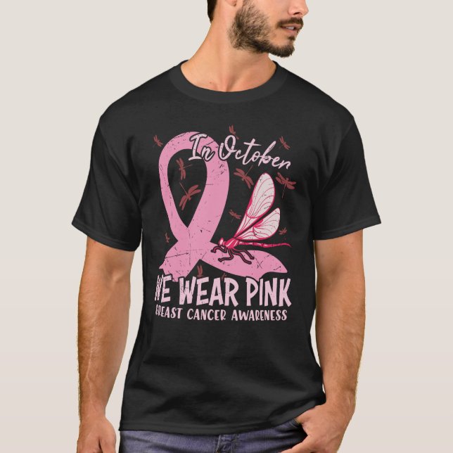 T-shirt En Octobre Nous Portons La Sensibilisation Au Canc (Devant)