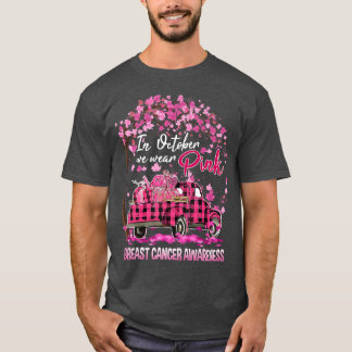 T-shirt En Octobre Nous Portons Le Camion De Ruban Rose Le