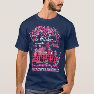 T-shirt En Octobre Nous Portons Le Camion De Ruban Rose Le