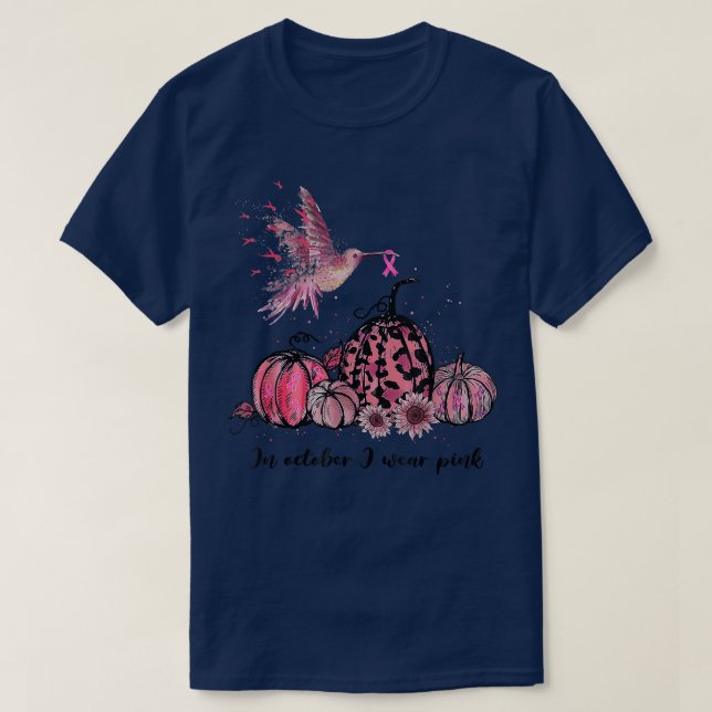 T-shirt En Octobre Nous Portons Le Cancer Du Sein Des Coli (Design devant)