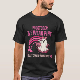T-shirt En Octobre Nous Portons Le Cancer Du Sein Rose
