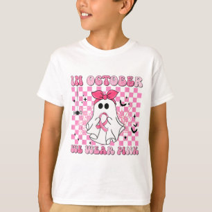 T-shirt En Octobre Nous Portons Le Cancer Du Sein Rose Fan
