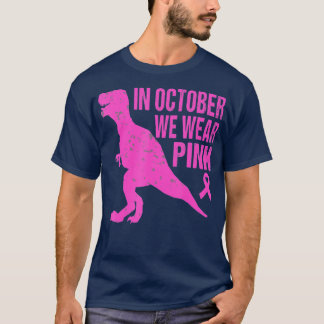 T-shirt En Octobre Nous Portons Le Cancer Du Sein Rose Tre