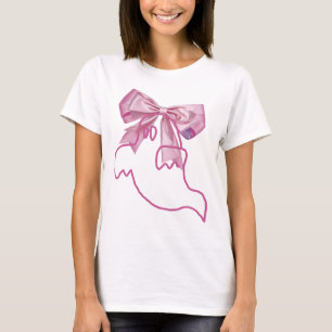 T-shirt En Octobre Nous Portons Le Fantôme Rose