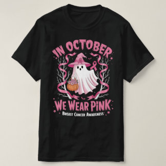 T-shirt En Octobre Nous Portons Le Ghost Ghost Witch Cance