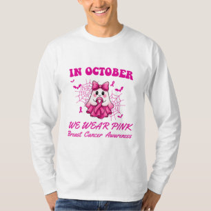 T-shirt En Octobre Nous Portons Le Ghost Ghost Witch Cance