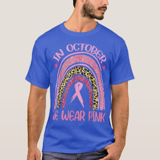 T-shirt En Octobre Nous Portons Le Léopard Rose Cancer Du 