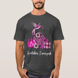 T-shirt En Octobre Nous Portons Le Poitrine De Colibri Léo