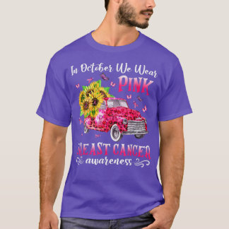 T-shirt En Octobre Nous Portons Le Ruban Rose Leopard Truc