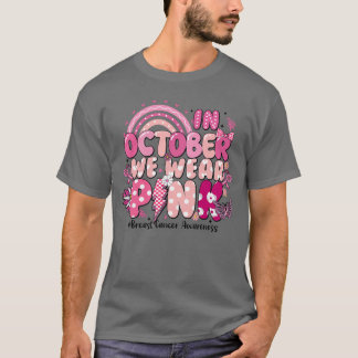 T-shirt en octobre nous portons le ruban rose pour la sens