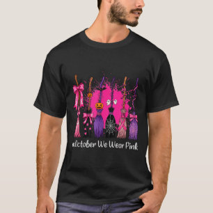 T-shirt En Octobre Nous Portons Nk Balai De Sorcière Cance
