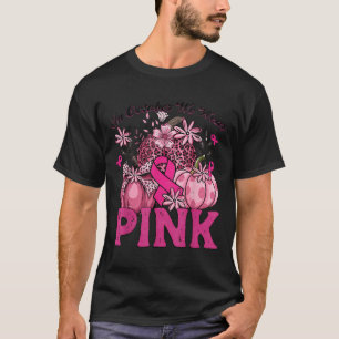 T-shirt En Octobre Nous Portons Nk Leopard Citrouille Canc