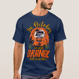 T-shirt En Octobre Nous Portons Orange ADHD 850