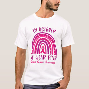 T-shirt En Octobre Nous Portons Pink Breast Cancer Sensibi