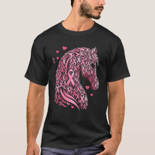 T-shirt en octobre Nous portons Pink Cute Horse Cancer du 