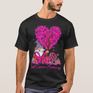 T-shirt En Octobre Nous Portons Pink Gnome Certifié Cancer
