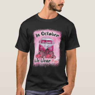 T-shirt En Octobre Nous Portons Pink Hippie Bus Cancer Du 
