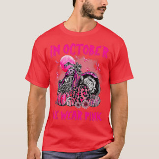 T-shirt En Octobre Nous Portons Pink Motorcycle Cancer du 