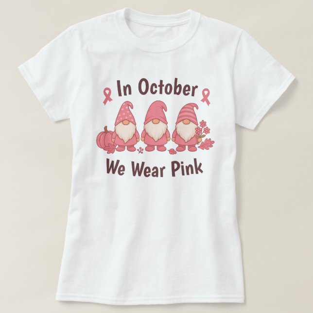 T-shirt En Octobre Nous Portons Rose (Design devant)
