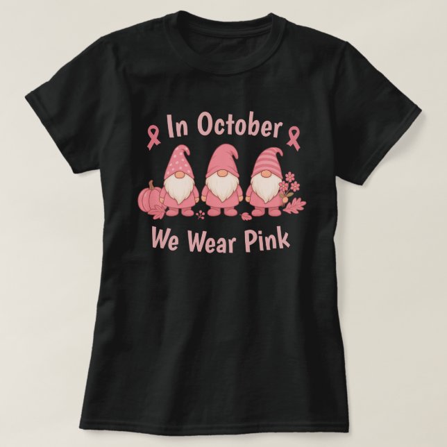 T-shirt En Octobre Nous Portons Rose (Design devant)