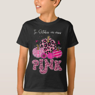 T-shirt En Octobre Nous Portons Rose Thanksgiving Cancer D