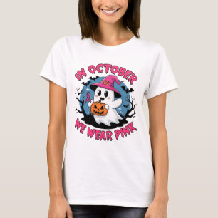 T-shirt en octobre, nous portons un joli fantôme rose hall