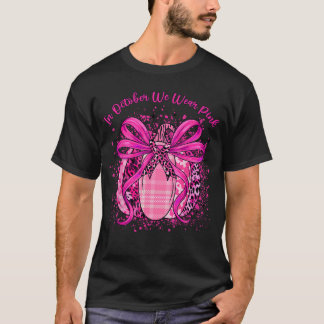 T-shirt en octobre nous portons un ruban rose contre le ca
