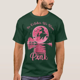 T-shirt En Octobre Nous Portons Une Sorcière Rose Cancer d