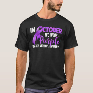 T-shirt En Octobre Nous Portons Violet Violent Violences D