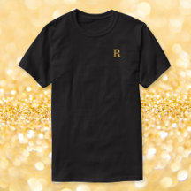T-Shirt en or Faux brodé sur mesure