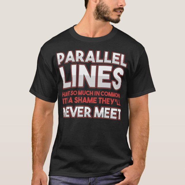 T-shirt En parallèle, Mathematician Nerd Jokes radio (Devant)