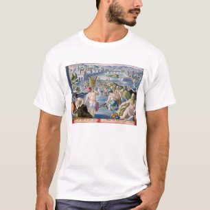 T-shirt En pêchant en eaux peu profondes utilisant des